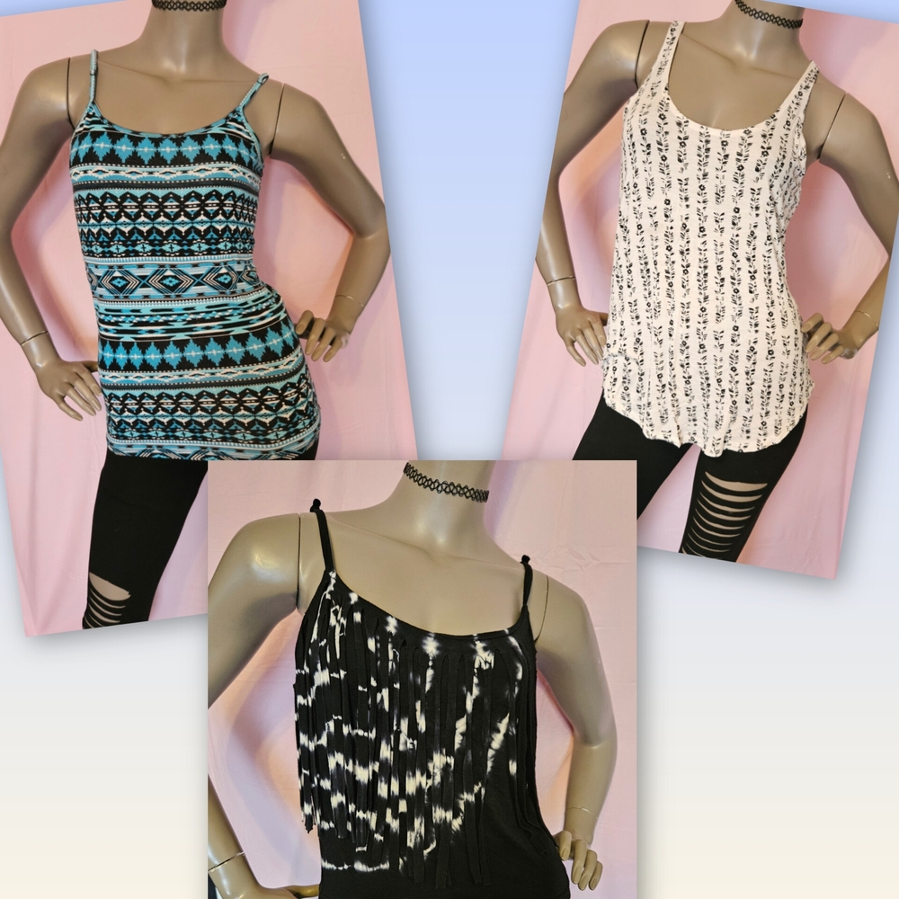 Stylish Women's Tank Tops - Black, White, Blue